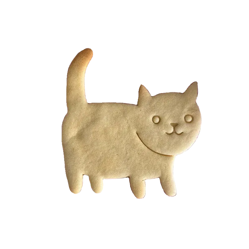 Emporte-pièces à biscuits chat - Set de 4 moules 3D en plastique