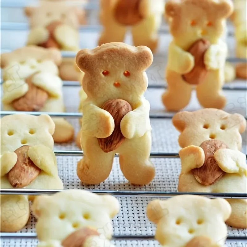 Emporte-pièces Oursons en Acier Inoxydable - 5 Molds pour Biscuits Festifs