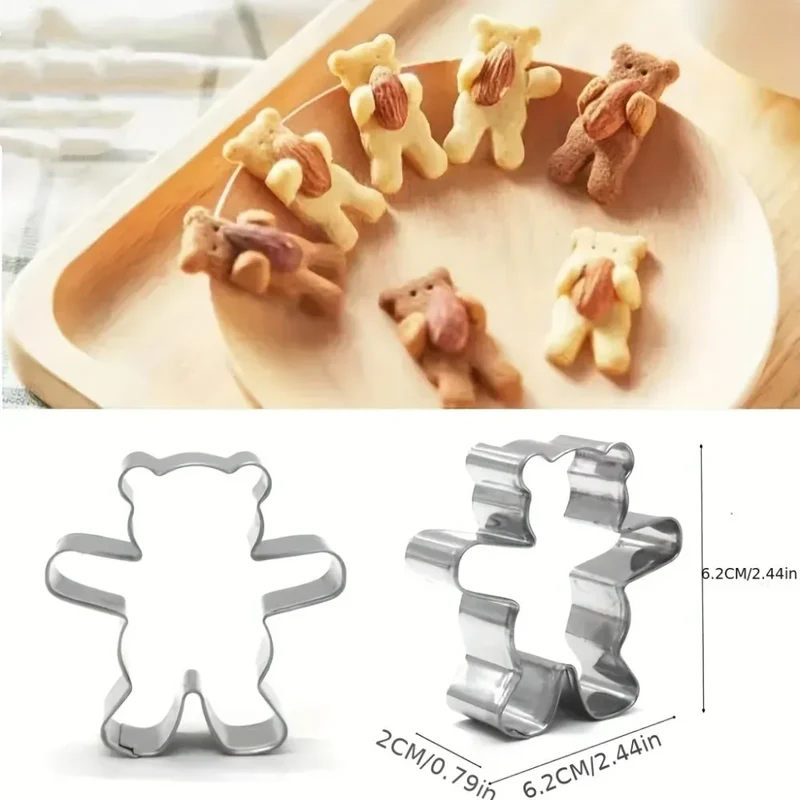 Emporte-pièces Oursons en Acier Inoxydable - 5 Molds pour Biscuits Festifs