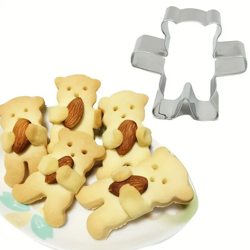 Emporte-pièces Oursons en Acier Inoxydable - 5 Molds pour Biscuits Festifs