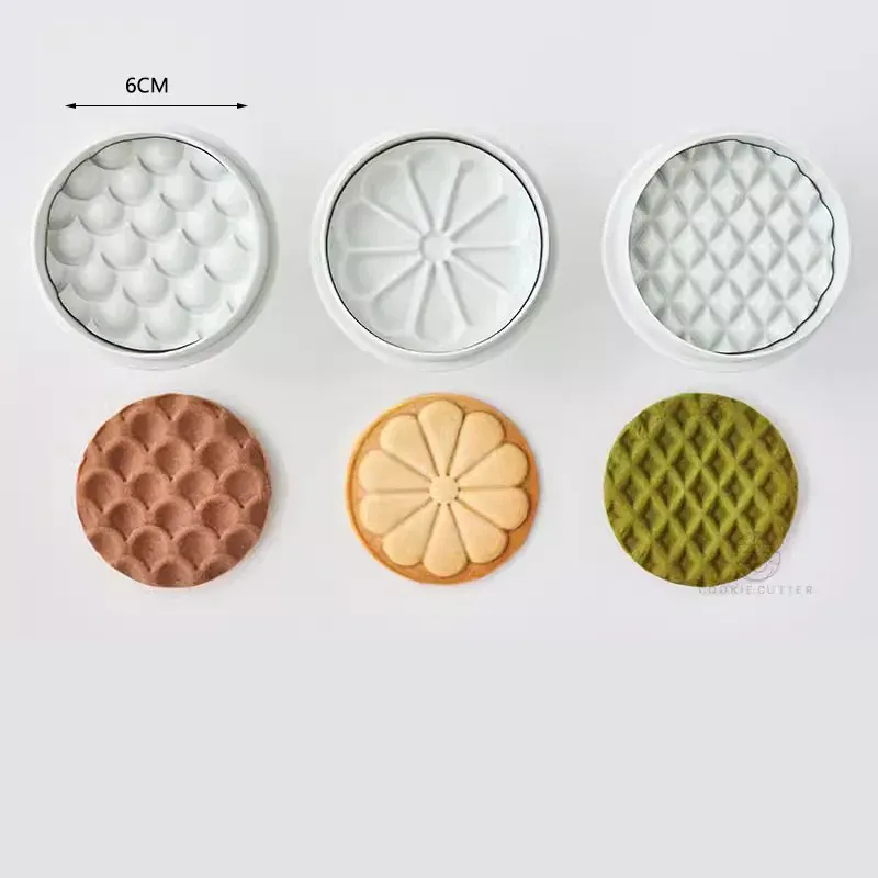 Emporte-pièce en silicone pour biscuits en forme de fleur - 3 pièces