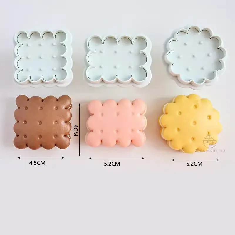 Emporte-pièce en silicone pour biscuits en forme de fleur - 3 pièces