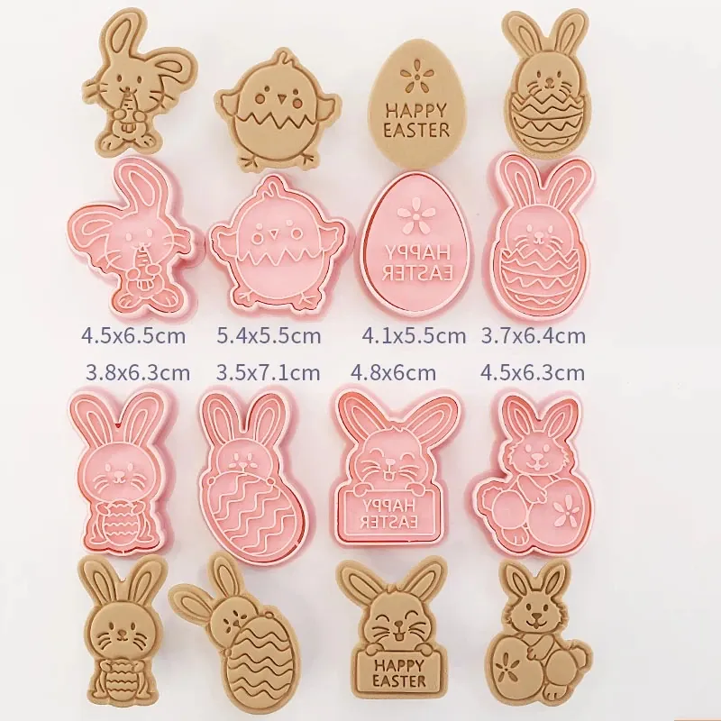 Emporte-pièces à Biscuits - Set de 8 Découpeurs en Plastique 3D