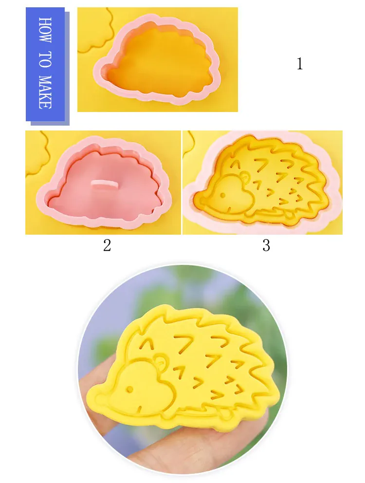 Emporte-pièces à Biscuits - Set de 8 Découpeurs en Plastique 3D