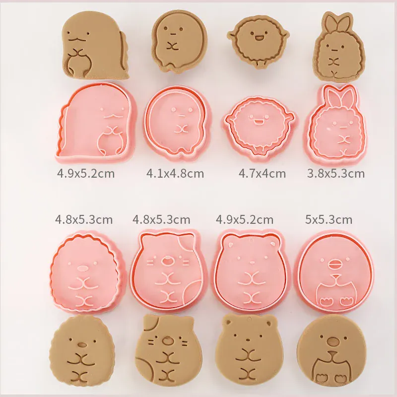 Emporte-pièces à Biscuits - Set de 8 Découpeurs en Plastique 3D
