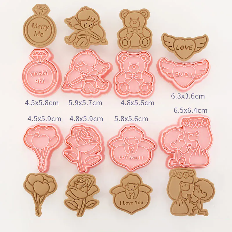 Emporte-pièces à Biscuits - Set de 8 Découpeurs en Plastique 3D