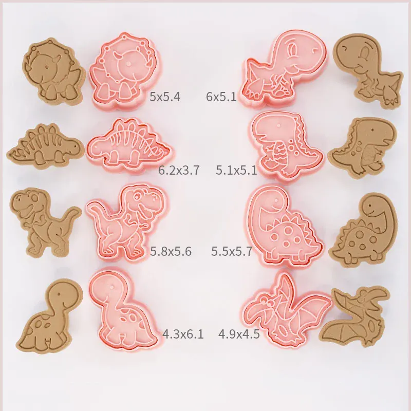 Emporte-pièces à Biscuits - Set de 8 Découpeurs en Plastique 3D