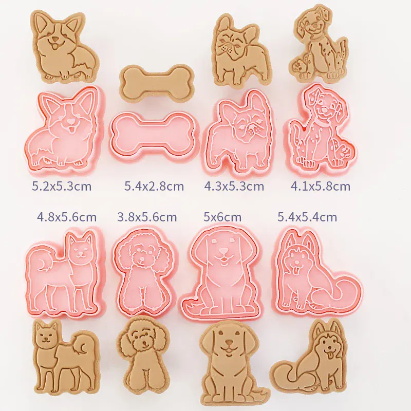 Emporte-pièces à Biscuits - Set de 8 Découpeurs en Plastique 3D