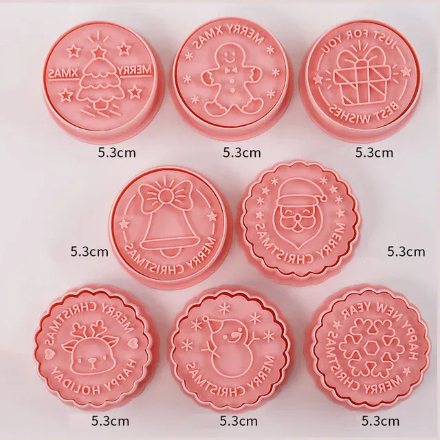 Emporte-pièces à Biscuits - Set de 8 Découpeurs en Plastique 3D