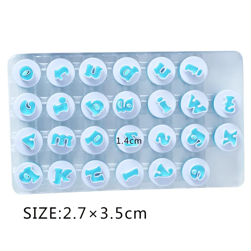 Emporte-pièces à pâtisserie alphabet et chiffres - 36 pièces en plastique
