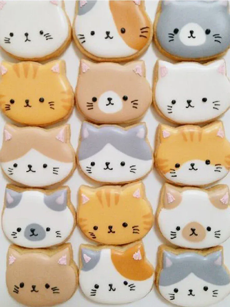 Emporte-pièce en aluminium en forme de chat pour biscuits et pâtisseries