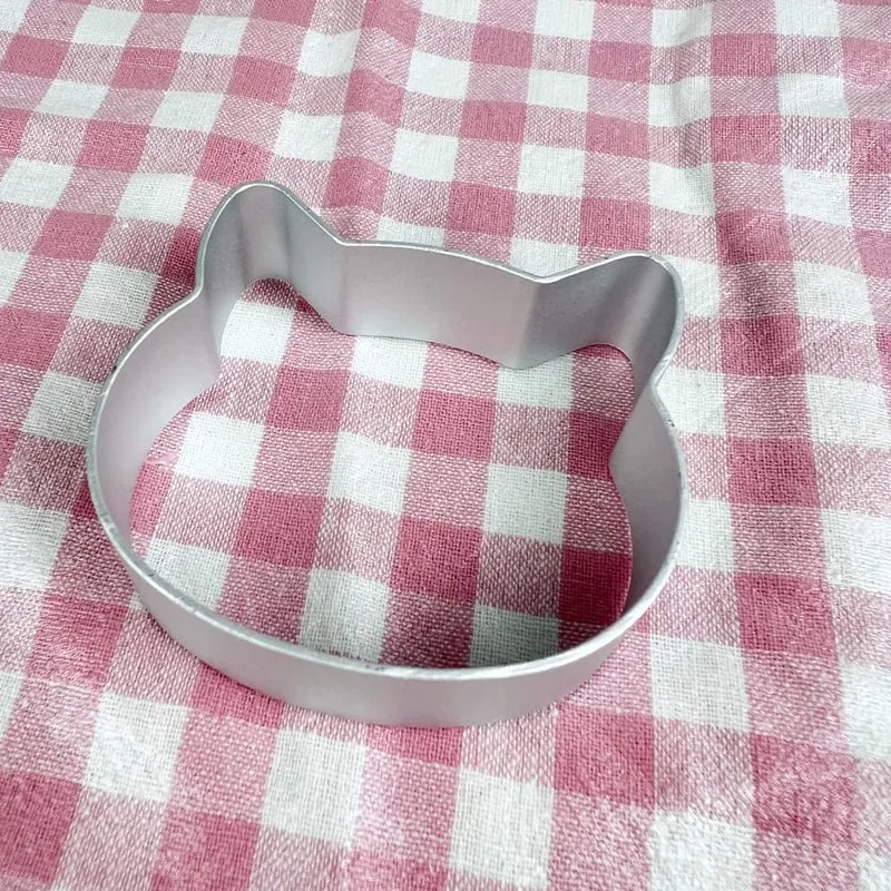Emporte-pièce en aluminium en forme de chat pour biscuits et pâtisseries