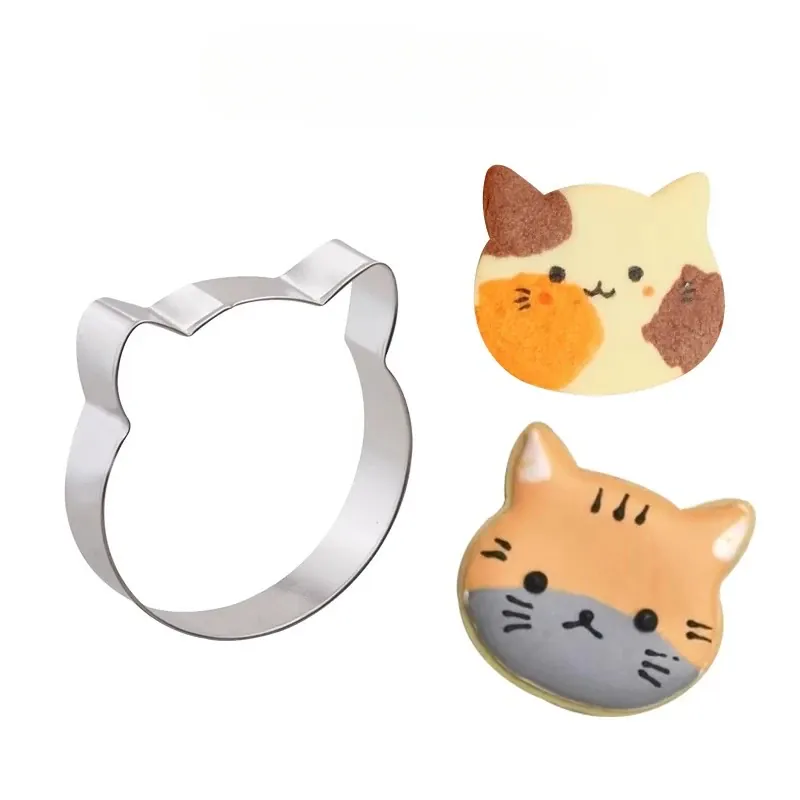 Emporte-pièce en aluminium en forme de chat pour biscuits et pâtisseries