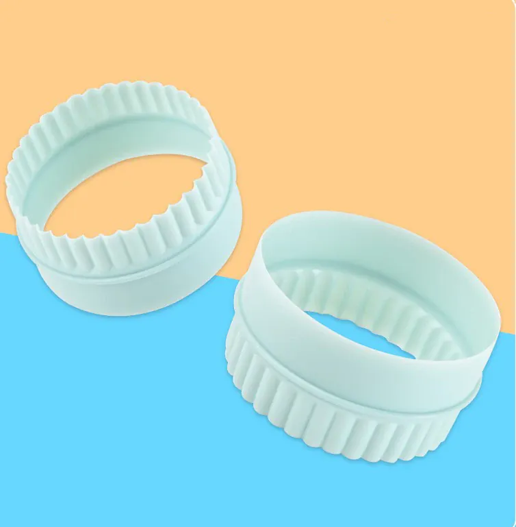 Emporte-pièces à Biscuits en Silicone - Set de 8 Formes Ronde Vert Clair