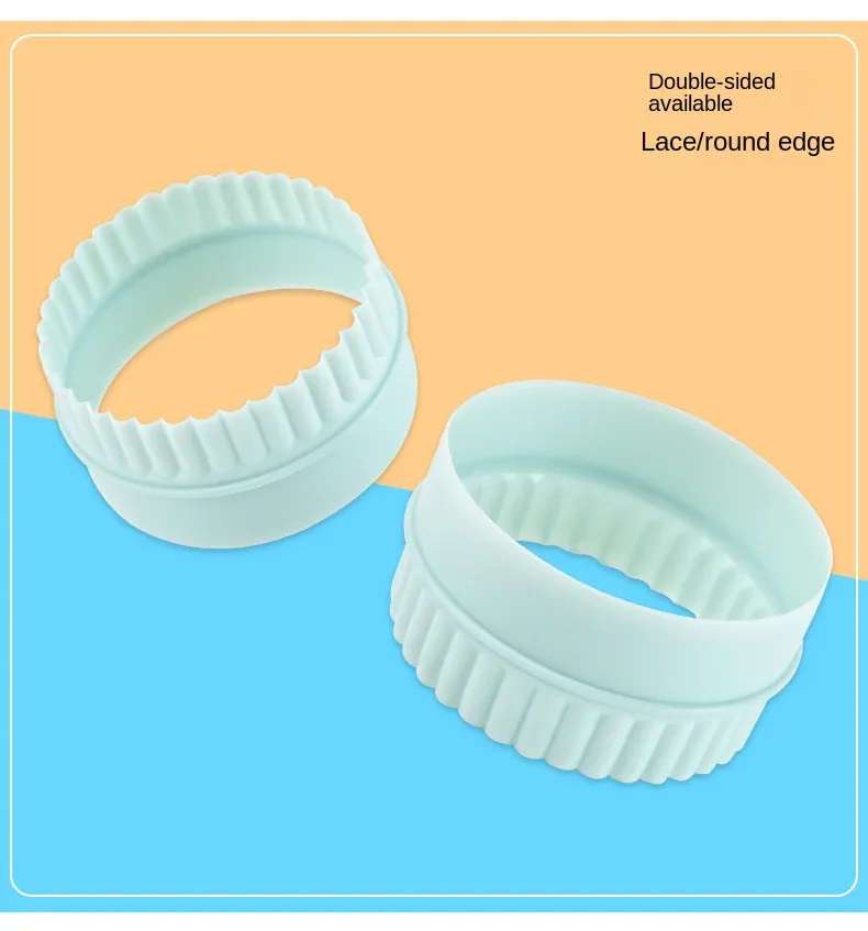 Emporte-pièces à Biscuits en Silicone - Set de 8 Formes Ronde Vert Clair