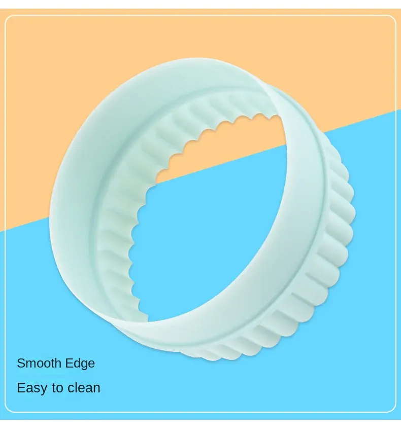 Emporte-pièces à Biscuits en Silicone - Set de 8 Formes Ronde Vert Clair