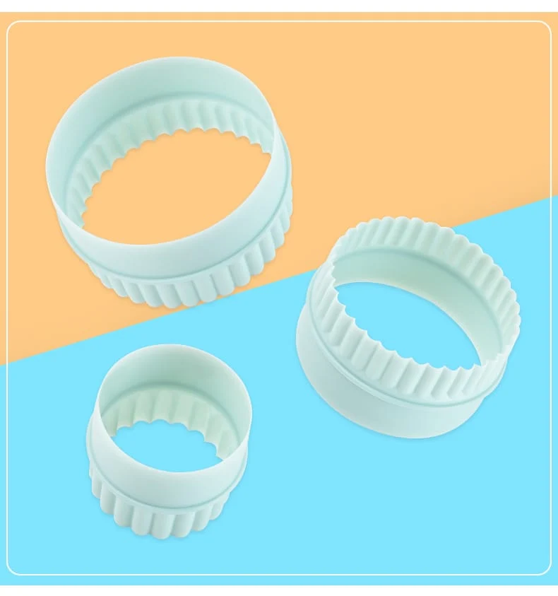 Emporte-pièces à Biscuits en Silicone - Set de 8 Formes Ronde Vert Clair