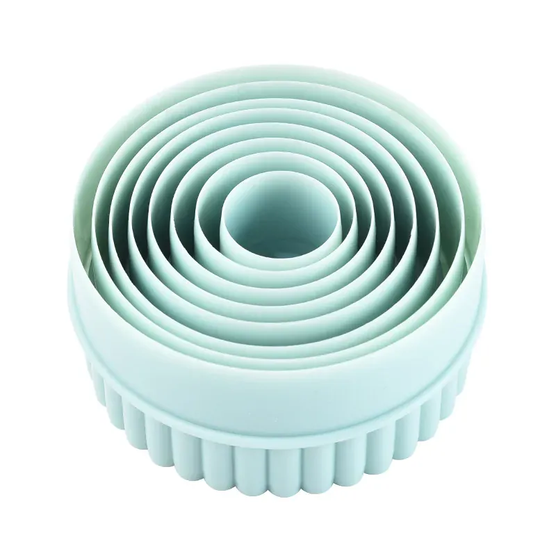 Ensemble de 8 Emporte-Pièces Ronds en Silicone Non-adhésif pour Pâtisserie