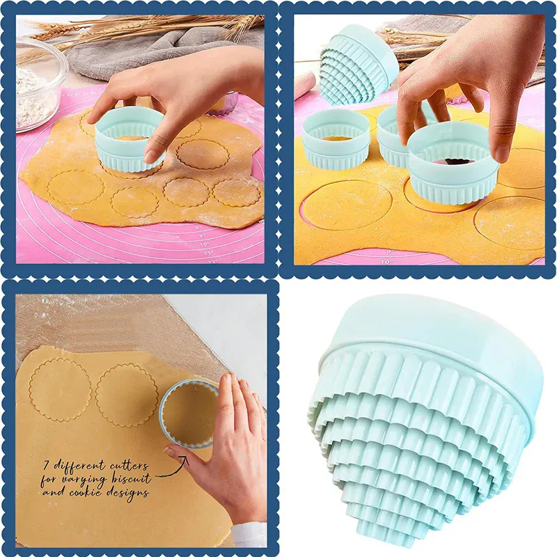 Emporte-pièces en Plastique - Set de 8 pour Cookies et Gâteaux