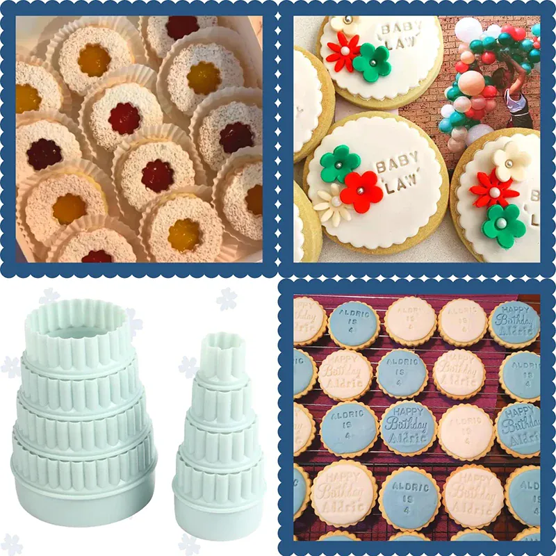 Emporte-pièces en Plastique - Set de 8 pour Cookies et Gâteaux