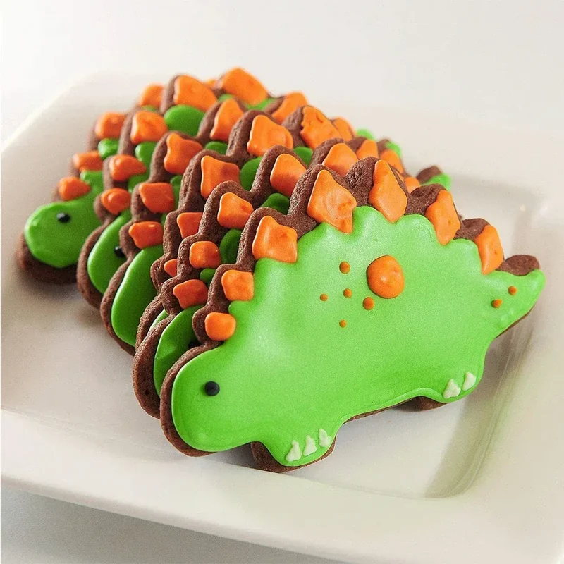 Emporte-pièces à biscuits dinosaures en inox - Set de 7 pièces