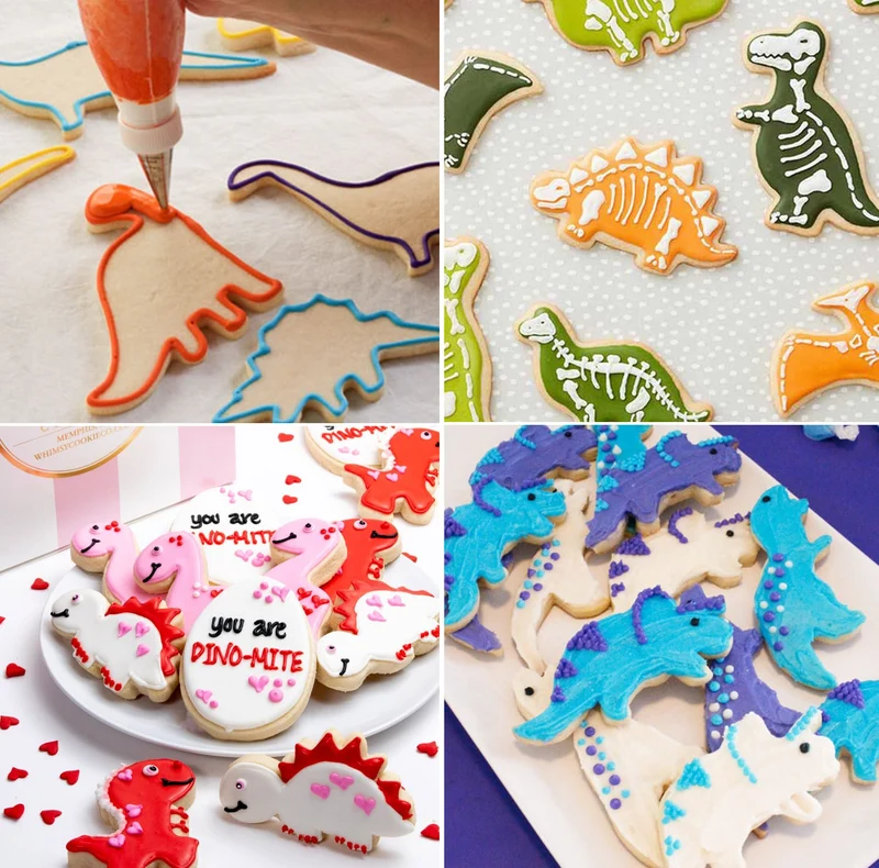 Emporte-pièces à biscuits dinosaures en inox - Set de 7 pièces