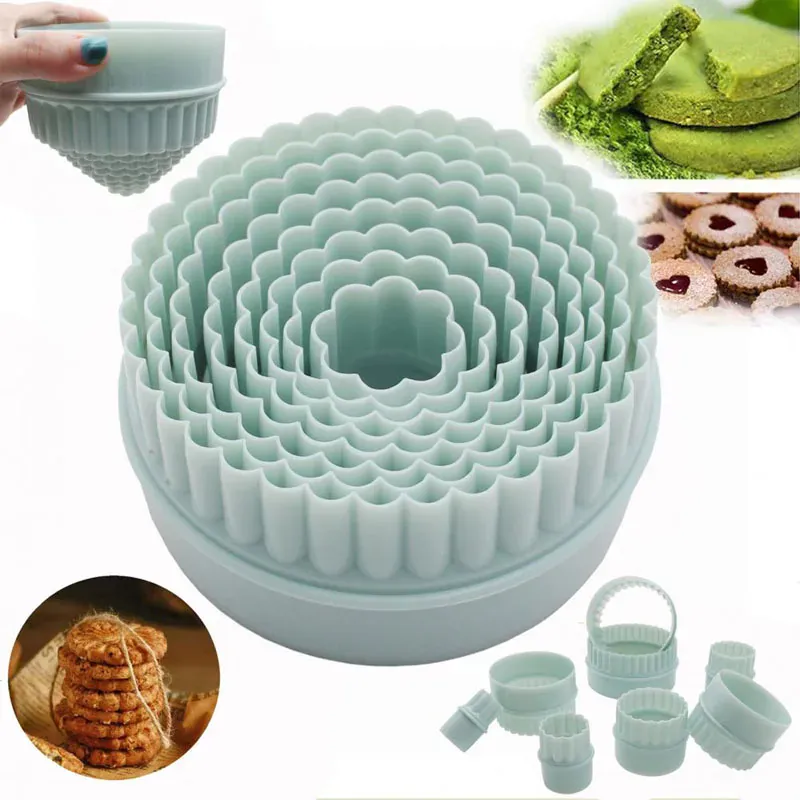 Emporte-pièces à biscuit en plastique - Set de 8 moules réutilisables