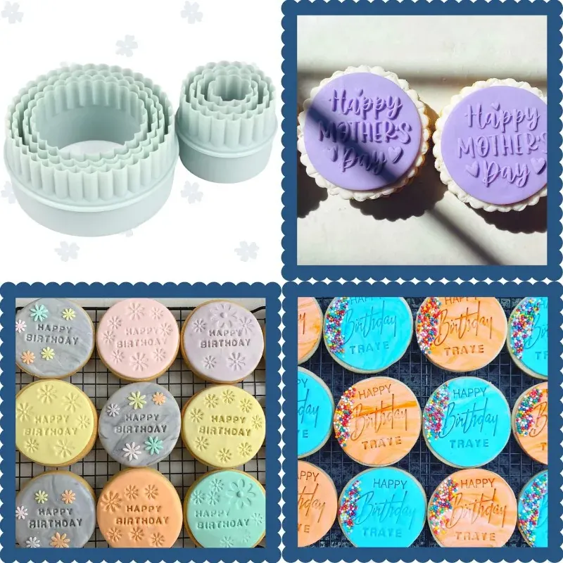 Emporte-pièces à biscuit en plastique - Set de 8 moules réutilisables