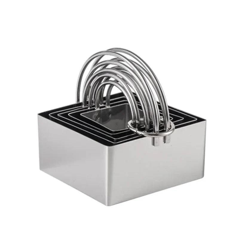 Set de 5 Emporte-Pièces Ronds et Carrés en Acier Inoxydable