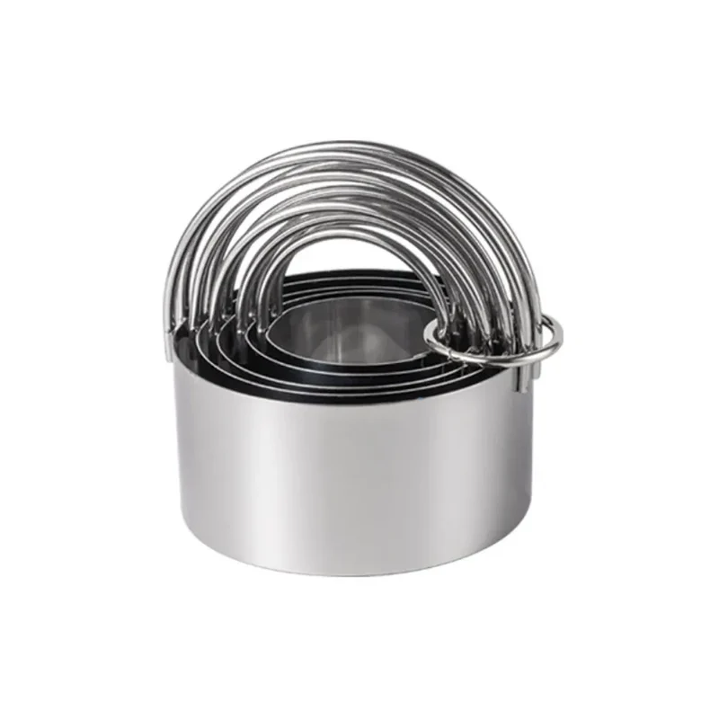 Set de 5 Emporte-Pièces Ronds et Carrés en Acier Inoxydable