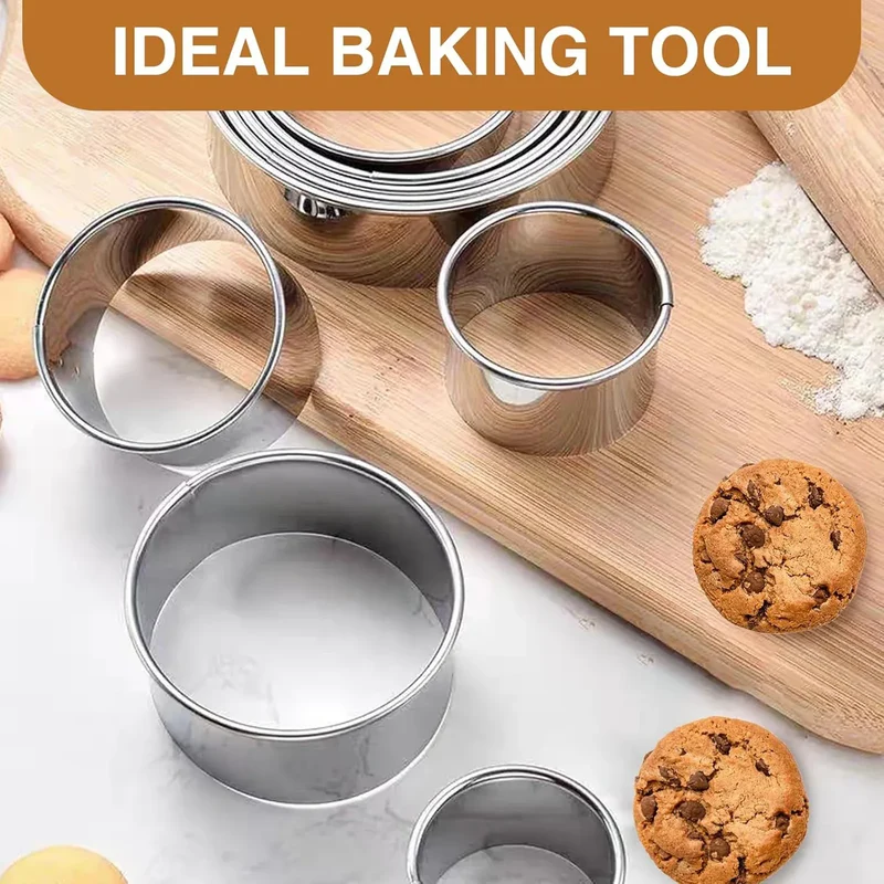 Emporte-pièces en Acier Inoxydable - Set de 6 Ronds pour Pâtisserie