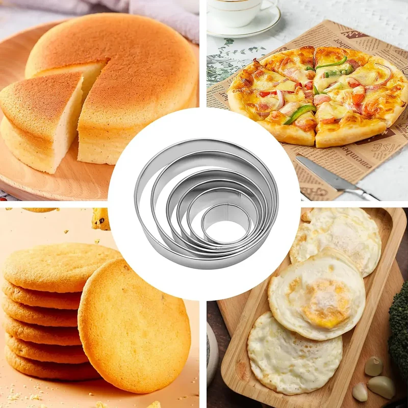 Emporte-pièces en Acier Inoxydable - Set de 6 Ronds pour Pâtisserie