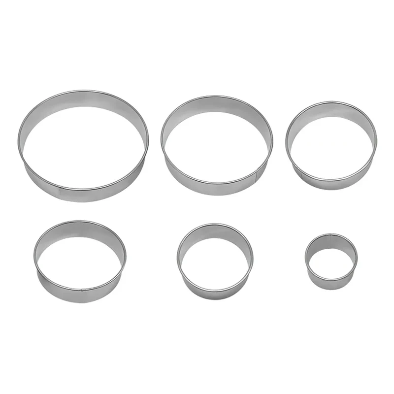 Emporte-pièces en Acier Inoxydable - Set de 6 Ronds pour Pâtisserie