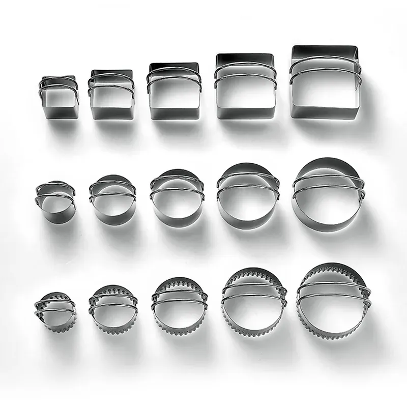 Emporte-pièces à Gâteaux en Acier Inoxydable - Set de 5 Pièces Rondes