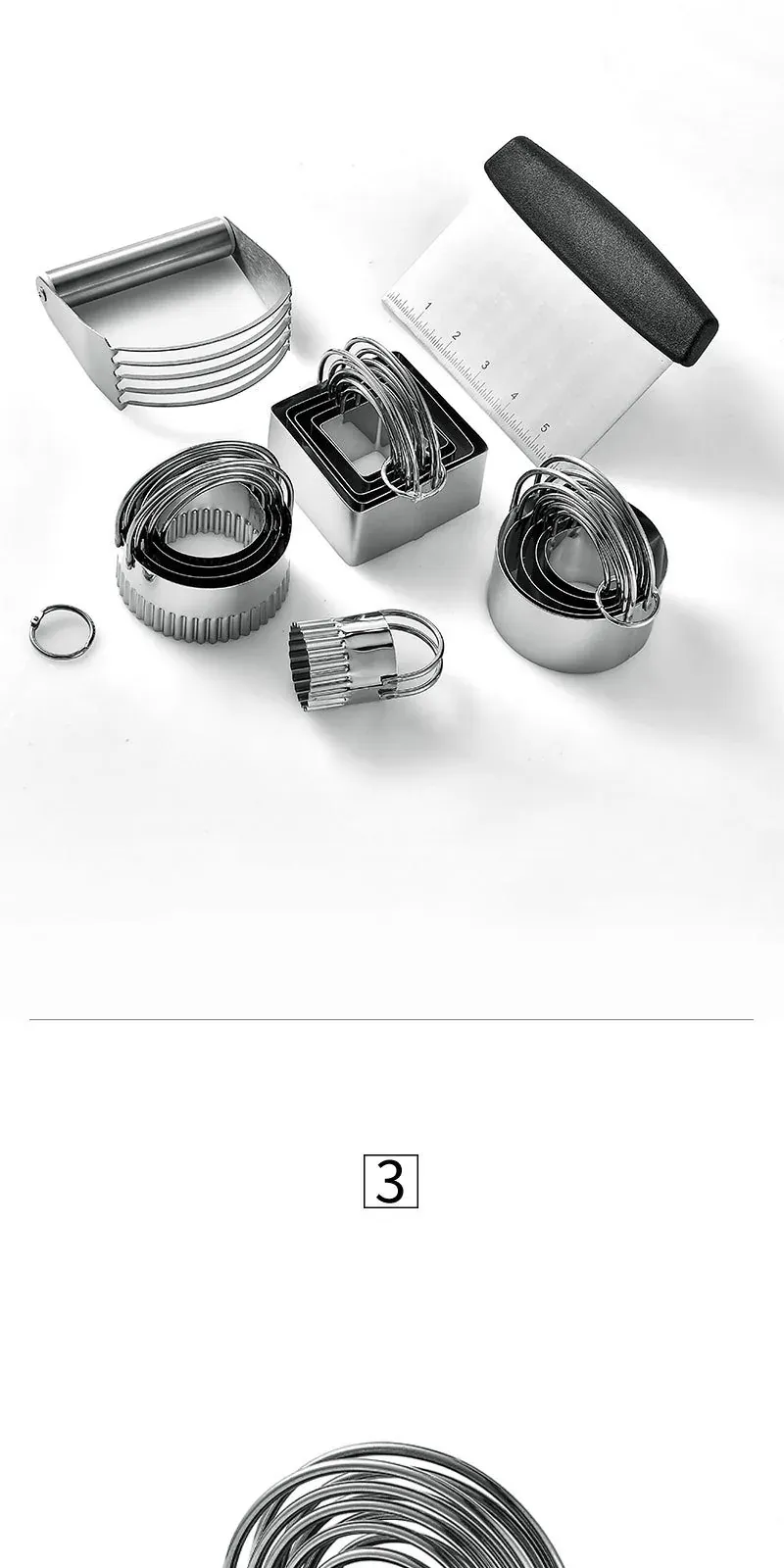 Emporte-pièces à Gâteaux en Acier Inoxydable - Set de 5 Pièces Rondes