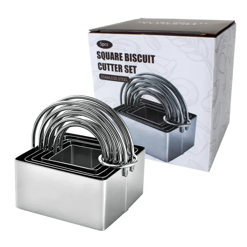 Emporte-pièces à Gâteaux en Acier Inoxydable - Set de 5 Pièces Rondes