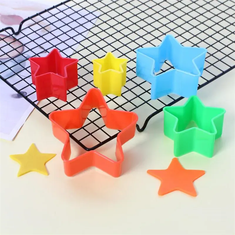 Emporte-pièces pour Pâtisserie en Plastique - 5 Pièces Colorées