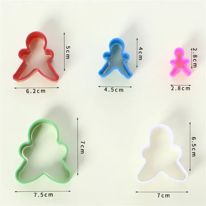 Emporte-pièces pour Pâtisserie en Plastique - 5 Pièces Colorées