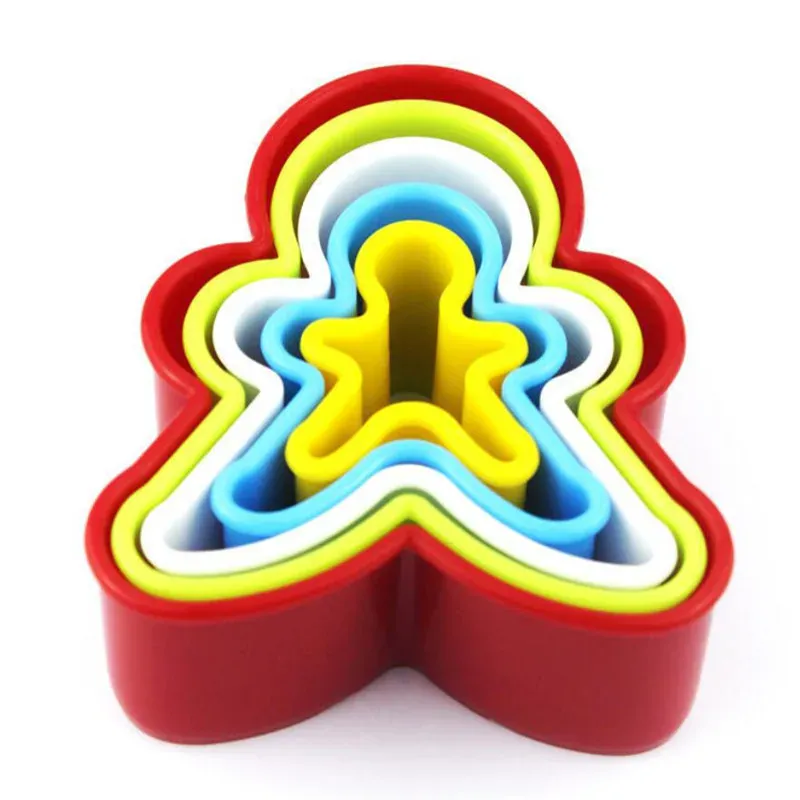 Emporte-pièces pour Pâtisserie en Plastique - 5 Pièces Colorées