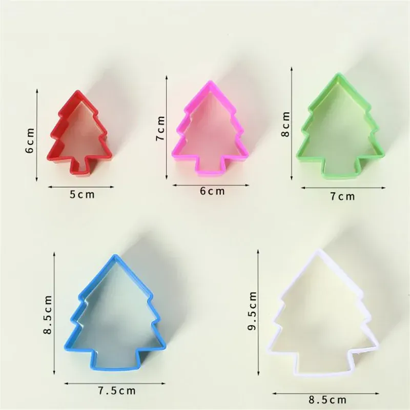 Emporte-pièces pour Pâtisserie en Plastique - 5 Pièces Colorées