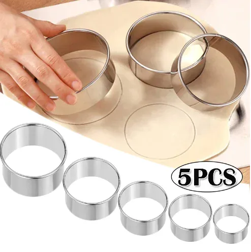 Emporte-pièces à biscuits en acier inoxydable - Set de 5 pièces polyvalentes