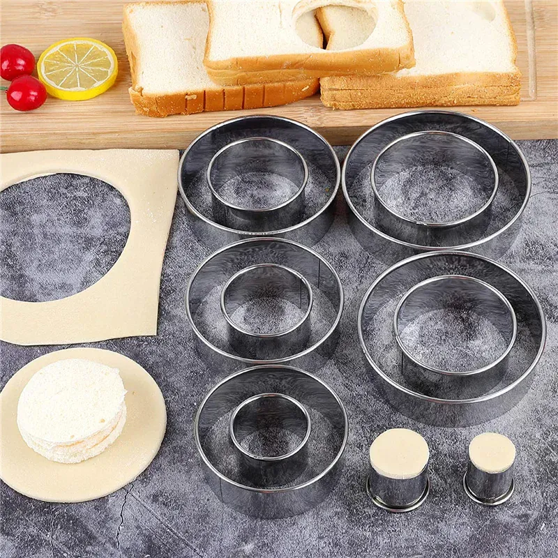 Emporte-pièces à biscuits en acier inoxydable - Set de 5 pièces polyvalentes