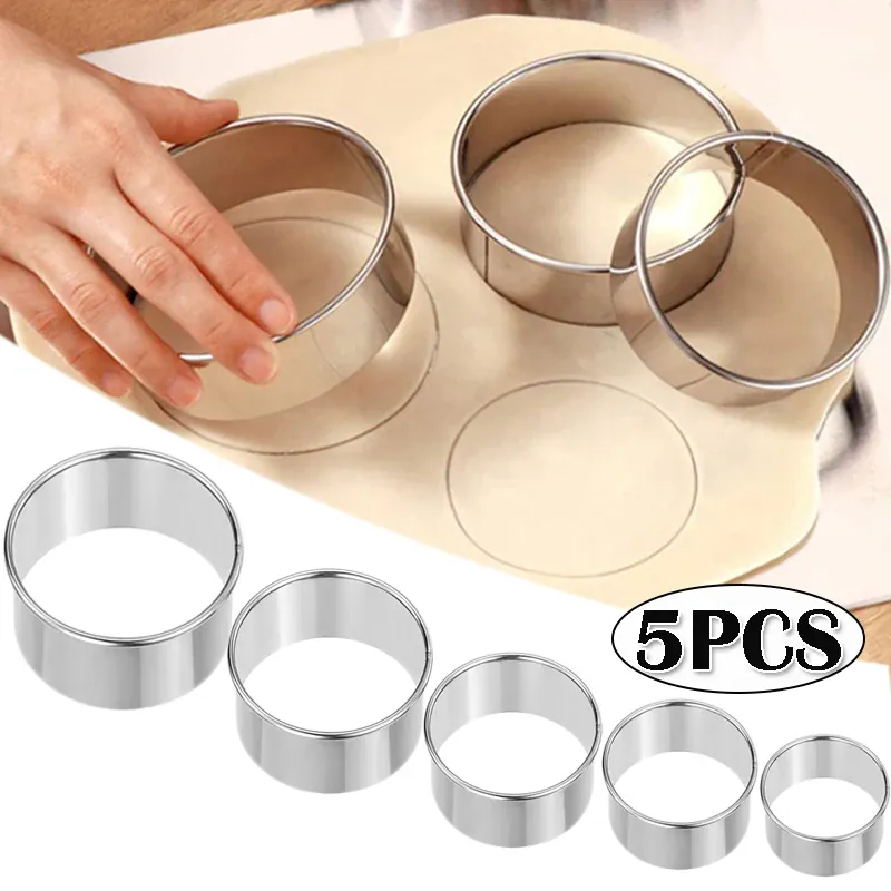 Emporte-pièces à biscuits en acier inoxydable - Set de 5 pièces polyvalentes