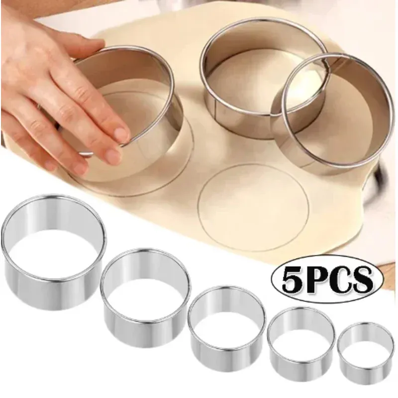 Emporte-pièces en Acier Inoxydable - 5 Pièces pour Pâtisserie