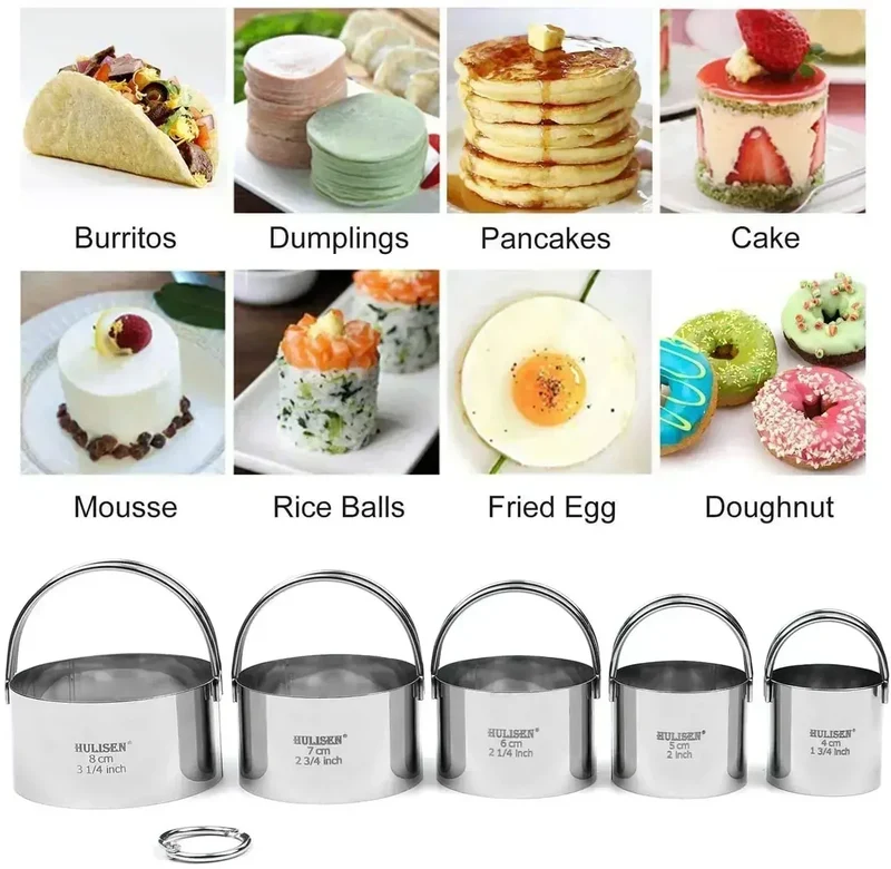 Emporte-pièces à biscuits en acier inoxydable - Set de 5 pièces
