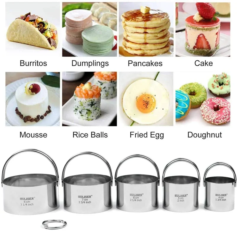 Emporte-pièces à biscuits en acier inoxydable - Set de 5 pièces