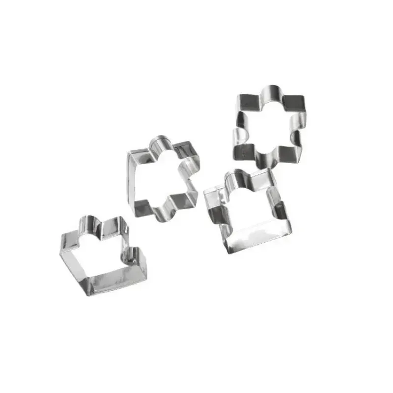 Emporte-pièces Puzzle en Acier Inoxydable - Set de 4 Pièces pour Biscuits