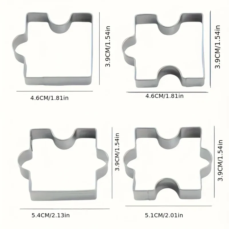 Emporte-pièces en Acier Inoxydable - Set de 4 Pour Gâteaux et Biscuits