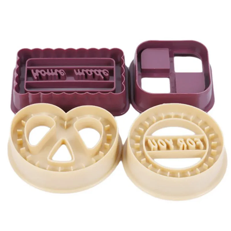 Emporte-pièces en plastique 4 pièces pour biscuits et gâteaux décoratifs