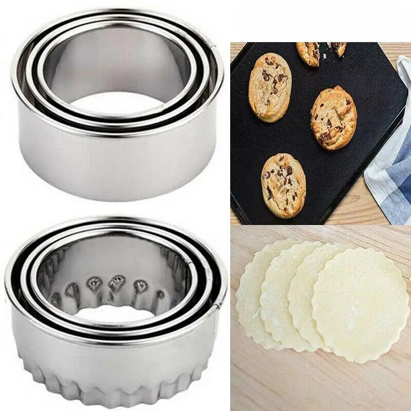 Emporte-pièces à pâtisserie en acier inoxydable - Set de 3 pièces